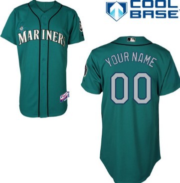 Mens Seattle Mariners Customized Green Jersey