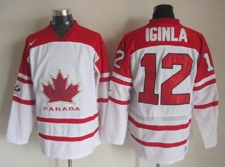 Mens NHL Jersey 2010 Olympics Canada #12 Jarome Iginla White