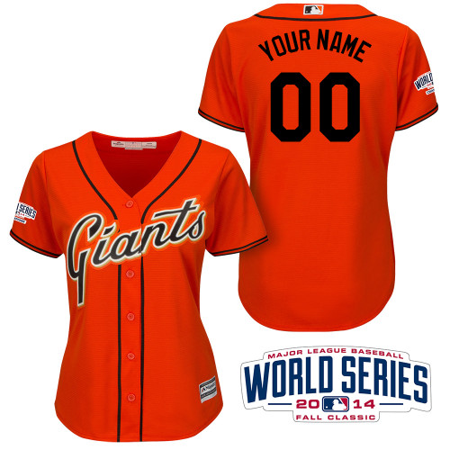 Women's San Francisco Giants Personalized Cool Base Jersey with 2014 World Series Patch
