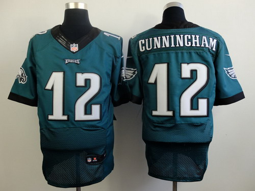Men's Philadelphia Eagles #12 Randall Cunningham  Retired Player Green Nik Elite Jersey