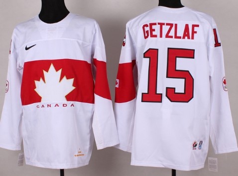 Men's Canada 2014 Olympics Hockey Jersey  #15 Ryan Getzlaf White 