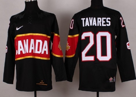 Men's Canada 2014 Olympics Hockey Jersey  #20 John Tavares Black 