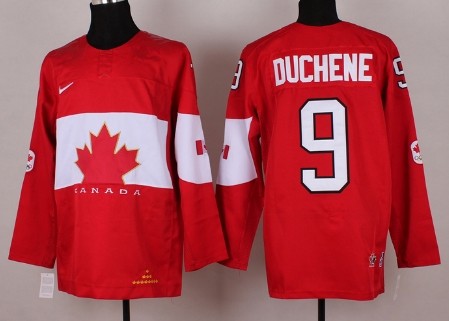 Men's Canada 2014 Olympics Hockey Jersey #9 Matt Duchene Red