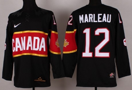 Men's Canada 2014 Olympics Hockey Jersey  #12 Patrick Marleau Black