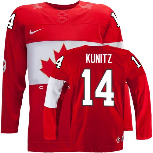 Men's Canada 2014 Olympics Hockey Jersey #14 Chris Kunitz Red