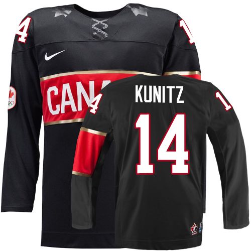 Men's Canada 2014 Olympics Hockey Jersey #14 Chris Kunitz Black