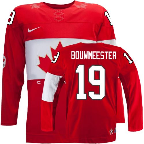 Men's Canada 2014 Olympics Hockey Jersey #19 Jay Bouwmeester Red