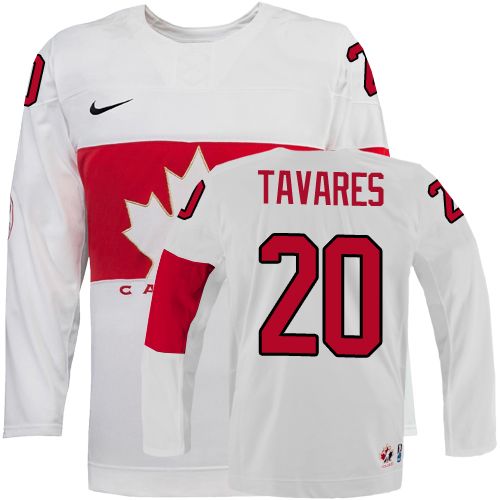 Men's Canada 2014 Olympics Hockey Jersey #20 John Tavares White