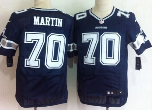 Men's Dallas Cowboys #70 Zack Martin Blue Nik Elite Jersey