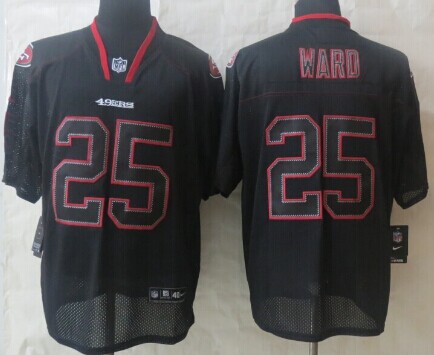 Men's San Francisco 49ers #25 Jimmie Ward Lights Out Black Nik Elite Jersey