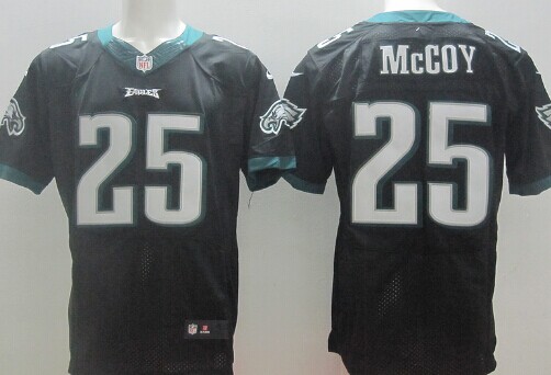 Men's Philadelphia Eagles #25 LeSean McCoy 2014 Black Nik Elite Jersey