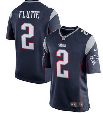Men's New England Patriots #2 Doug Flutie Navy Blue Retired Player NFL Nike Elite Jersey