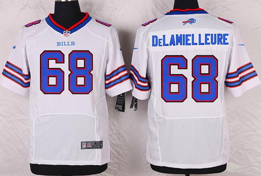 Men's Buffalo Bills #68 Joe DeLamielleure White Retired Player NFL Nike Elite Jersey