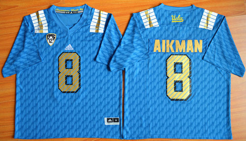Men's UCLA Bruins #8 Troy Aikman College Football Jerseys - Blue