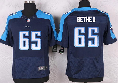 Men's Tennessee Titans #65 Elvin Bethea Navy Blue Retired Player NFL Nike Elite Jersey