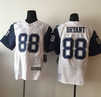 Men's Dallas Cowboys #88 Dez Bryant White Rush 2015 Nike Elite Jersey