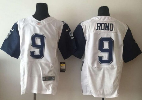 Men's Dallas Cowboys #9 Tony Romo White Rush 2015 Nike Elite Jersey