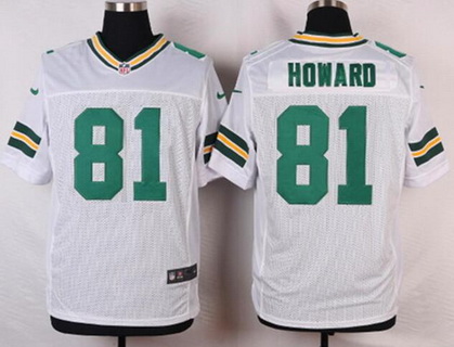 Men's Green Bay Packers Retired Player #81 Desmond Howard White NFL Nike Elite Jersey
