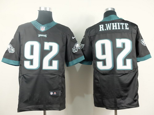 Men's Philadelphia Eagles #92 Reggie White Retired Player Black Nik Elite Jersey