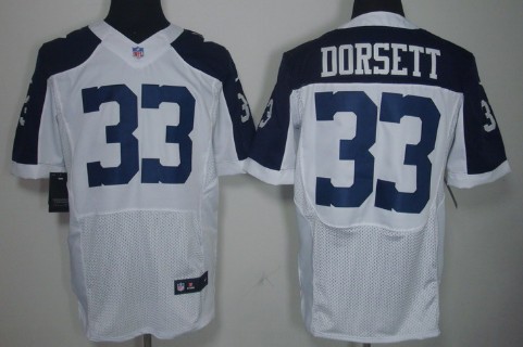 Men's Dallas Cowboys #33 Tony Dorsett White Thanksgiving Nike Elite Jersey