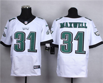 Men's Philadelphia Eagles #31 Byron Maxwell Nike Elite White Jersey