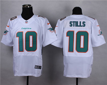 Men's Miami Dolphins #10 Kenny Stills Nike Elite Road White Jersey