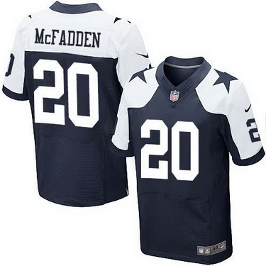 Men's Dallas Cowboys #20 Darren McFadden Blue Nike Elite Jersey
