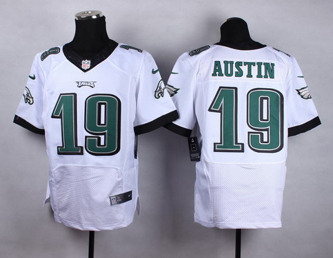 Men's Philadelphia Eagles #19 Miles Austin White Nike Elite Jersey