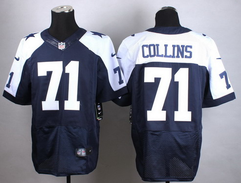 Men's Dallas Cowboys #71 La'el Collins Nike Blue Thanksgiving Elite Jersey