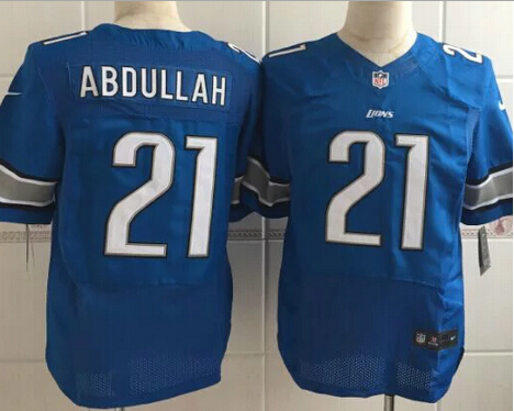 Men's Detroit Lions #21 Ameer Abdullah Nike Light Blue Elite Jersey