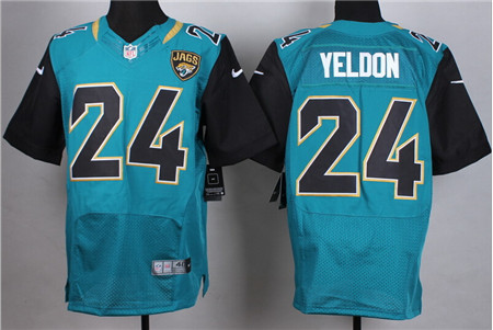 Men's Jacksonville Jaguars #24 T.J Yeldon Green Nike Elite Jersey