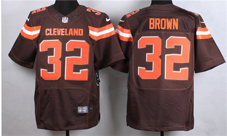 Men's Cleveland Browns #32 Jim Brown 2015 Nike Brown Elite Jersey