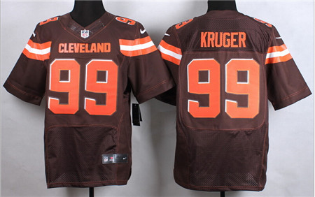 Men's Cleveland Browns #99 Paul Kruger 2015 Nike Brown Elite Jersey