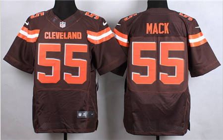 Men's Cleveland Browns #55 Alex Mack 2015 Nike Brown Elite Jersey