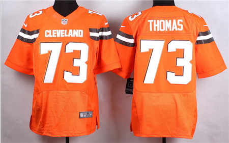 Men's Cleveland Browns #73 Joe Thomas 2015 Nike Orange Elite Jersey