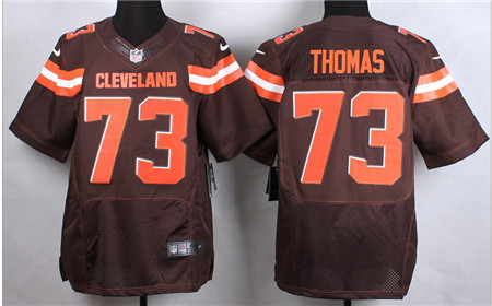 Men's Cleveland Browns #73 Joe Thomas 2015 Nike Brown Elite Jersey