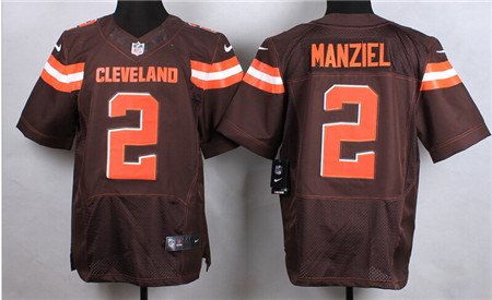 Men's Cleveland Browns #2 Johnny Manziel 2015 Nike Brown Elite Jersey