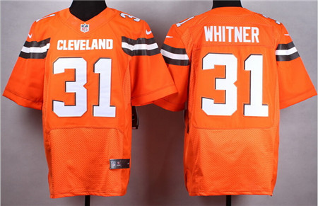Men's Cleveland Browns #31 Donte Whitner 2015 Nike Orange Elite Jersey