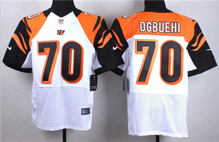 Men's Cincinnati Bengals #70 Cedric Ogbuehi White Nike Elite Jersey