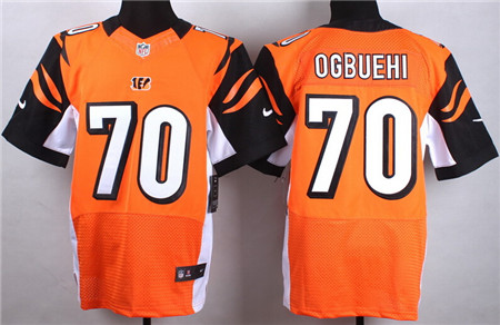 Men's Cincinnati Bengals #70 Cedric Ogbuehi Orange Nike Elite Jersey