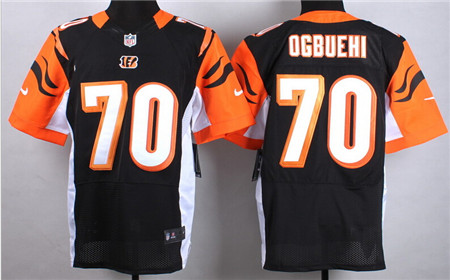 Men's Cincinnati Bengals #70 Cedric Ogbuehi Black Nike Elite Jersey