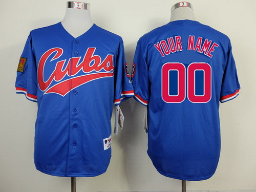 Men's Chicago Cubs Customized new Blue Jersey
