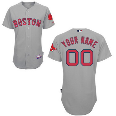 Men's Boston Red Sox Customized 2014 Gray Jersey