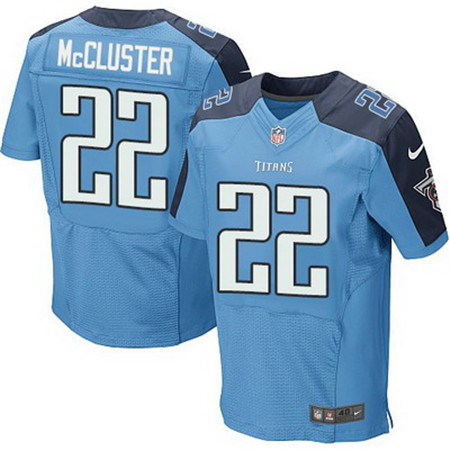 Men's Tennessee Titans #22 Dexter McCluster Light Blue Team Color Elite Jersey