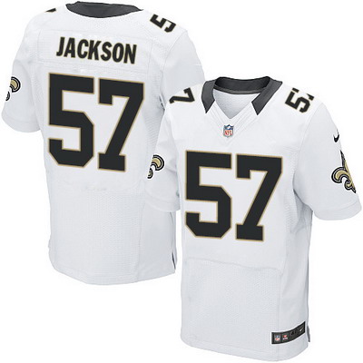 Men's New Orleans Saints #57 Rickey Jackson White Road Elite Jersey