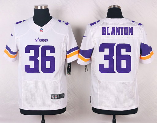Men's Minnesota Vikings #36 Robert Blanton White Road Elite Jersey