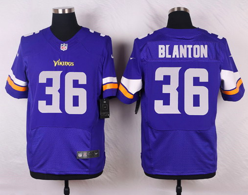 Men's Minnesota Vikings #36 Robert Blanton Purple Team Color Elite Jersey