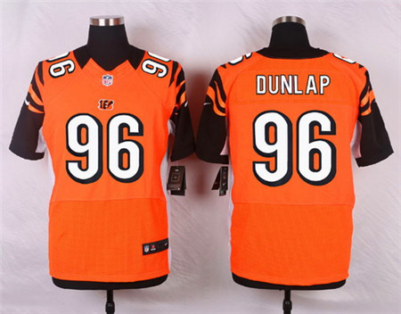 Men's Cincinnati Bengals #96 Carlos Dunlap Orange Alternate Elite Jersey