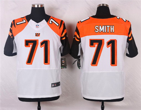 Men's Cincinnati Bengals #71 Andre Smith White Road Elite Jersey