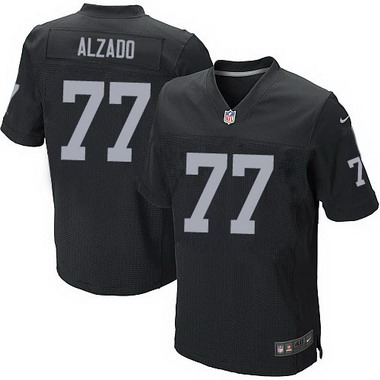 Men's Oakland Raiders Retired Player #77 Lyle Alzado Black Elite Jersey